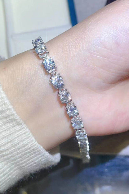 10 Carat Moissanite Platinum-Plated Bracelet - luxurift