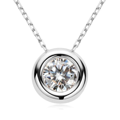 1 Carat Moissanite 925 Sterling Silver Necklace - luxurift