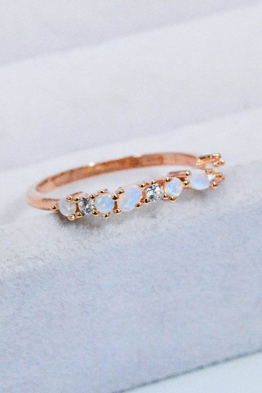 Moonstone and Zircon Decor Ring - luxurift