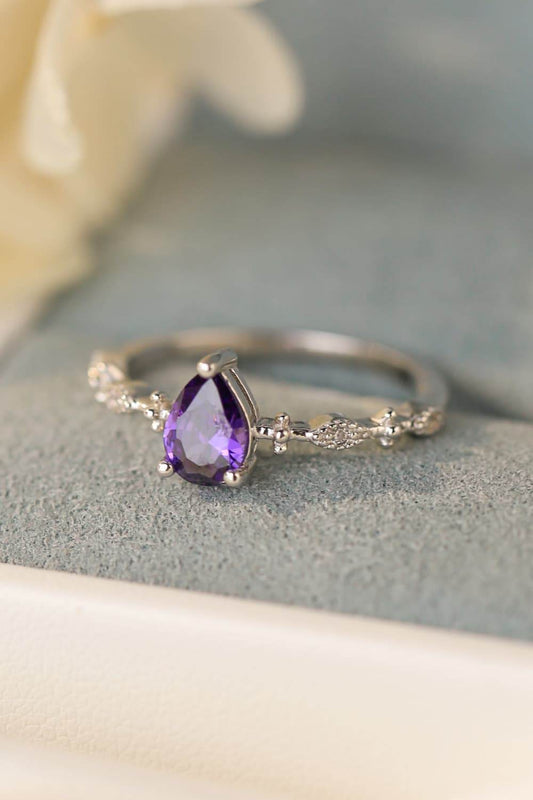 Amethyst 925 Sterling Silver Ring - luxurift