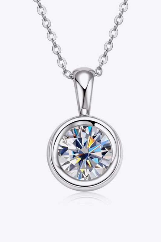2 Carat Moissanite 925 Sterling Silver Necklace - luxurift