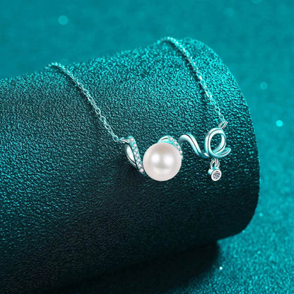 Pearl Moissanite 925 Sterling Silver Necklace - luxurift