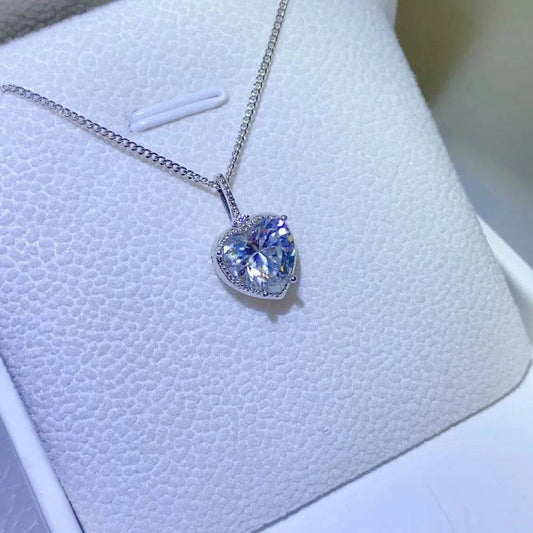 2 Carat Moissanite 925 Sterling Silver Necklace - luxurift