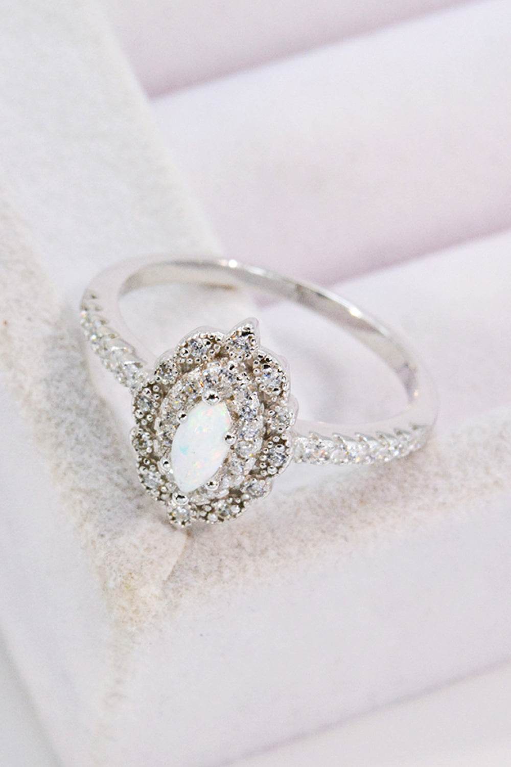 Modern Love Story Opal and Zircon Ring - luxurift