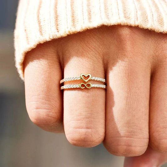 Zircon 925 Sterling Silver Heart Shape Ring - luxurift