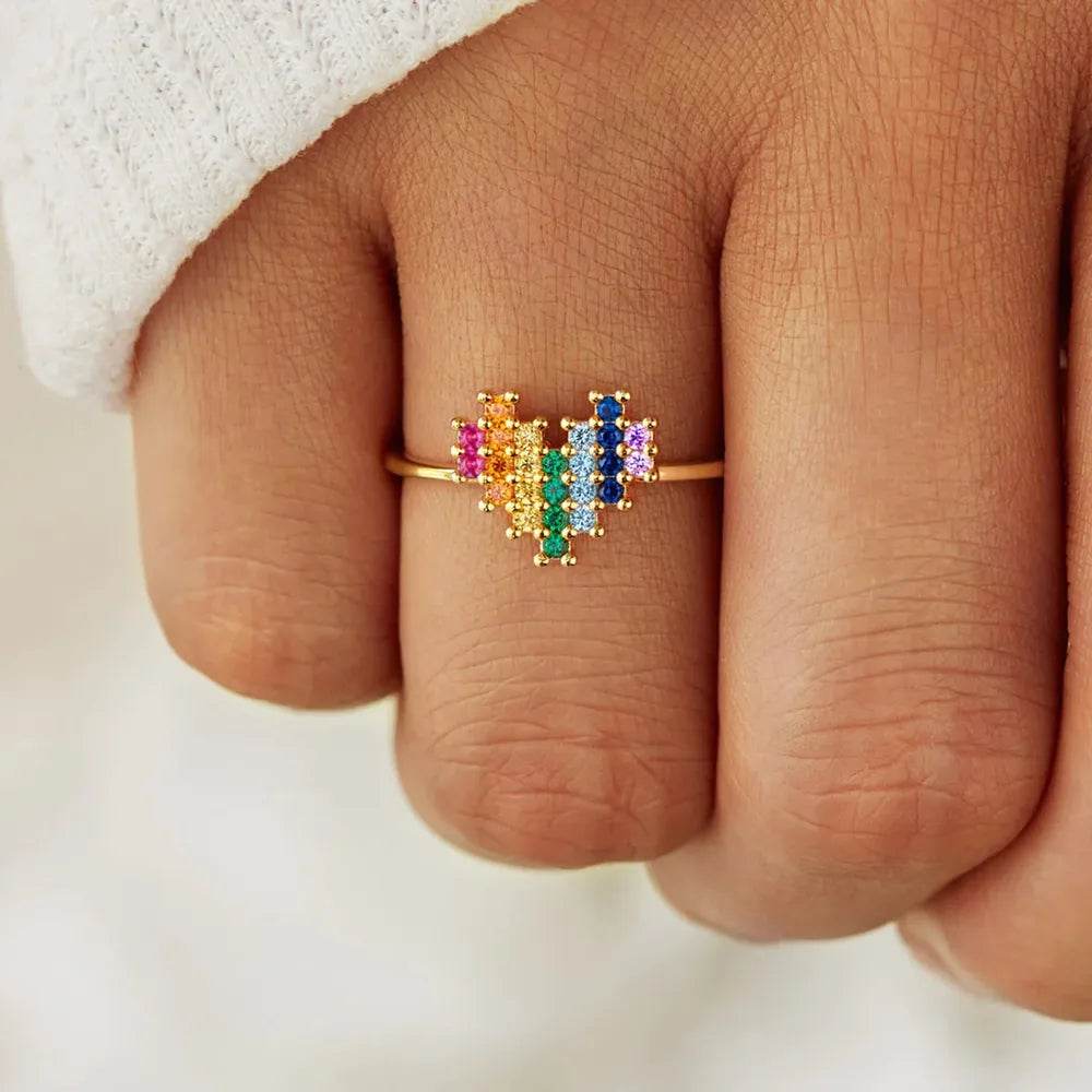 Heart Shape Zircon 925 Sterling Silver Ring - luxurift