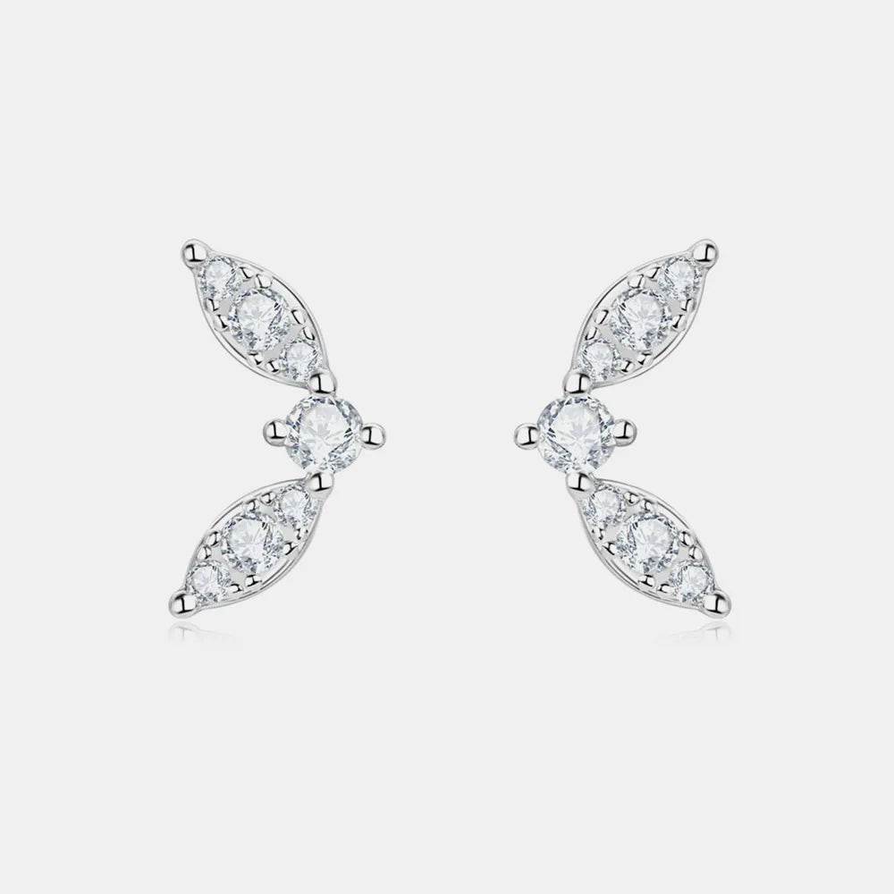 Moissanite 925 Sterling Silver Stud Earrings - luxurift