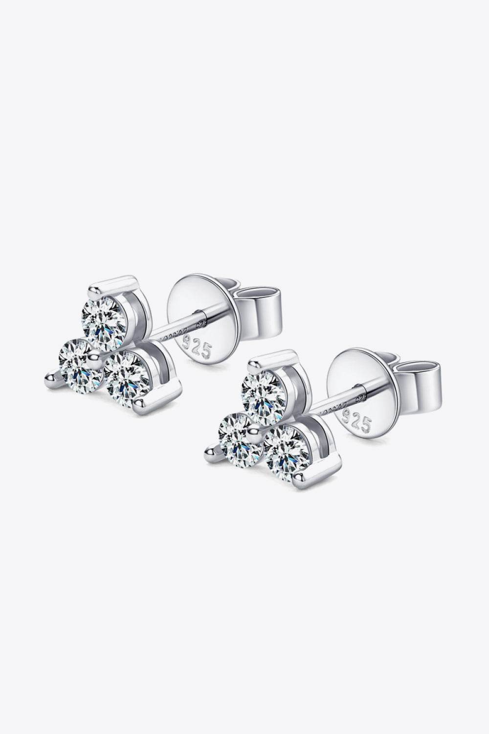 Moissanite 925 Sterling Silver Stud Earrings - luxurift