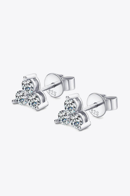 Moissanite 925 Sterling Silver Stud Earrings - luxurift