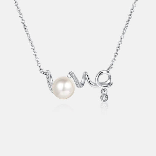 Pearl Moissanite 925 Sterling Silver Necklace - luxurift