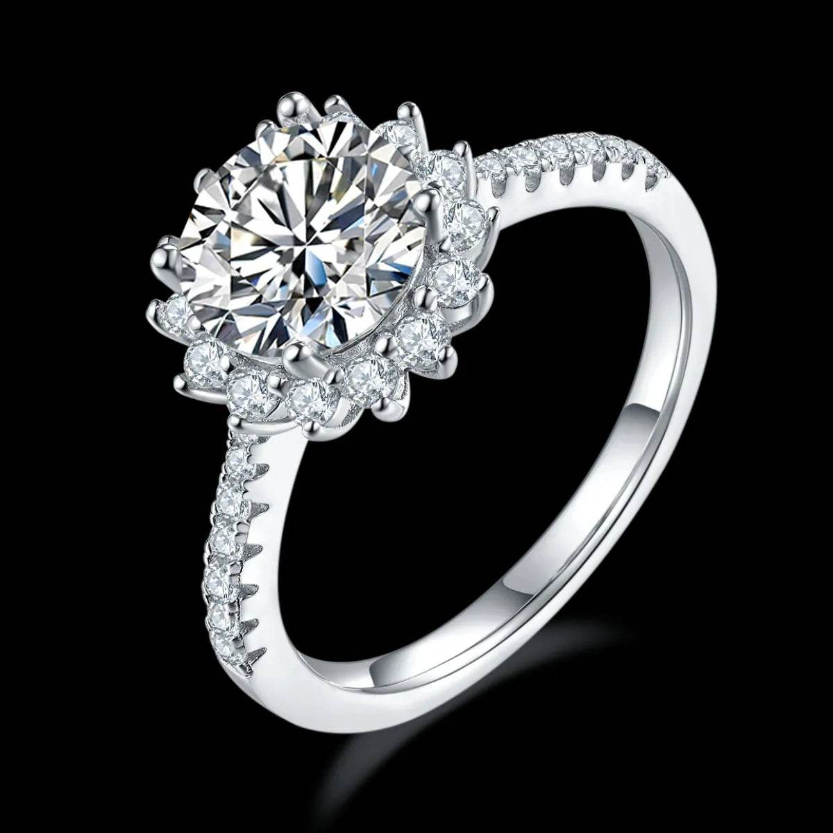 2 Carat Moissanite 925 Sterling Silver Ring - luxurift