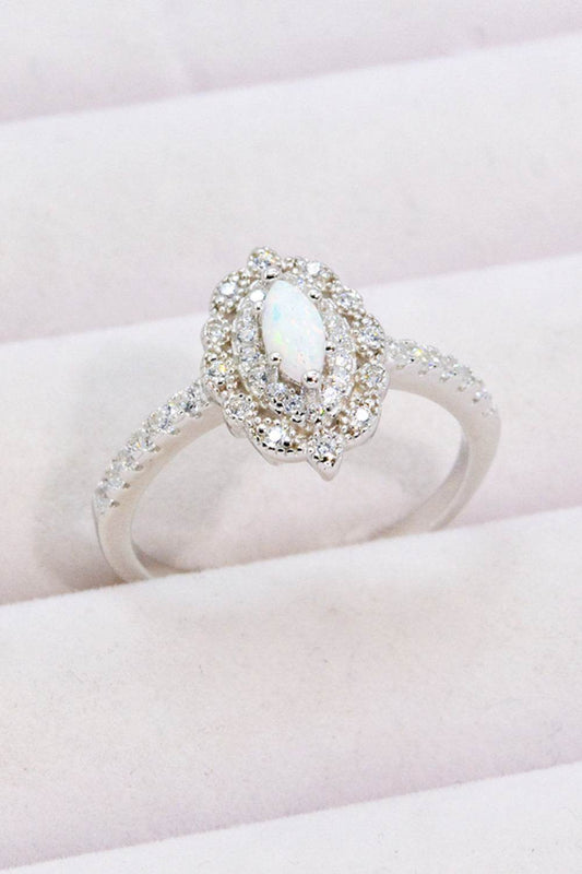 Modern Love Story Opal and Zircon Ring - luxurift