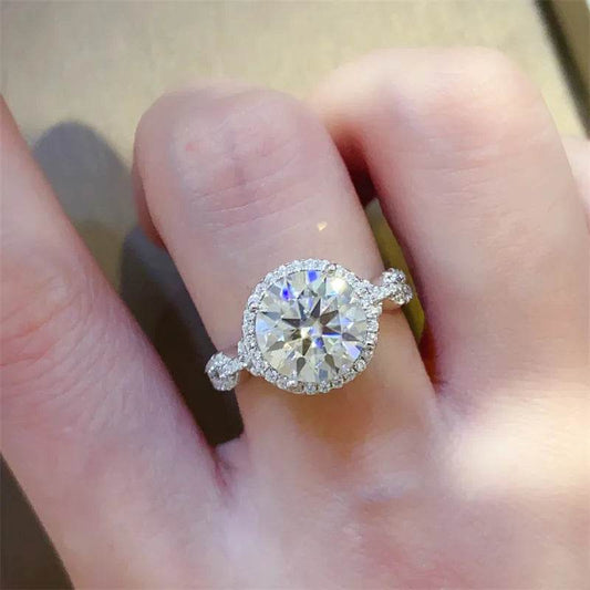 3 Carat 925 Sterling Silver Moissanite Ring - luxurift