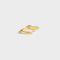 Snake Shape 18K Gold-Plated Bypass Ring - luxurift