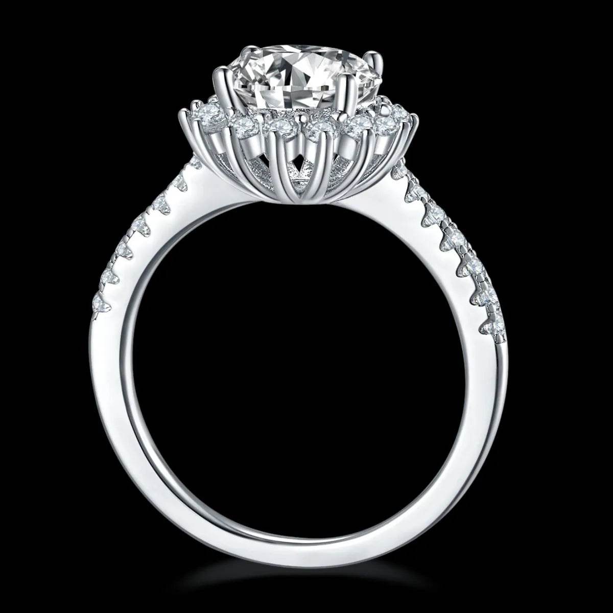 2 Carat Moissanite 925 Sterling Silver Ring - luxurift