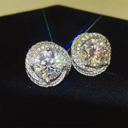 6 Carat Moissanite 925 Sterling Silver Earrings - luxurift