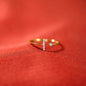 T Shape Inlaid Zircon 925 Sterling Silver Open Ring - luxurift