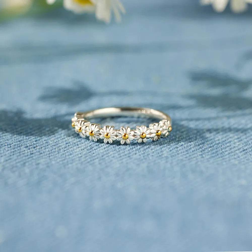 Flower Shape 925 Sterling Silver Ring - luxurift