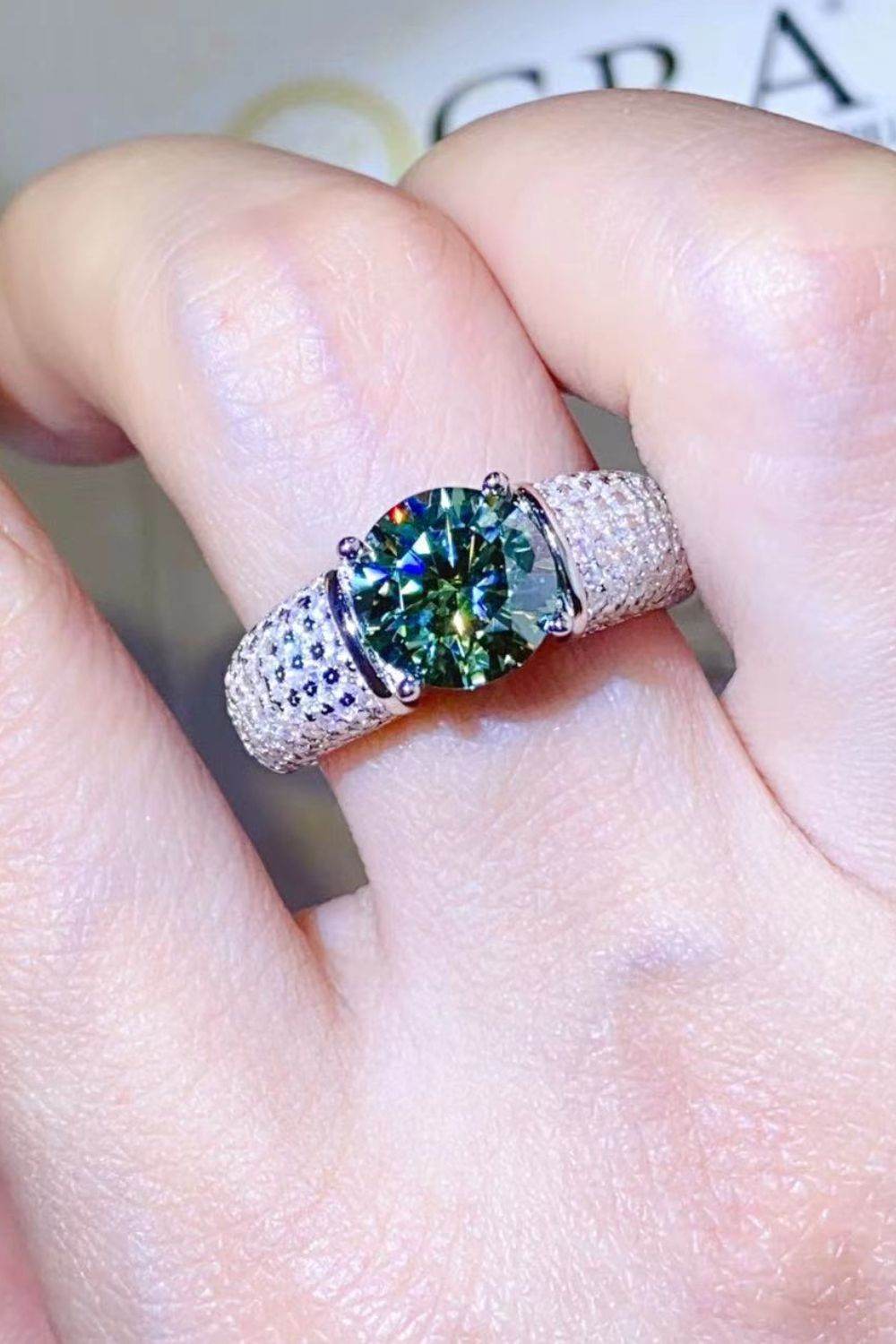 3 Carat Moissanite Side Stone Ring - luxurift