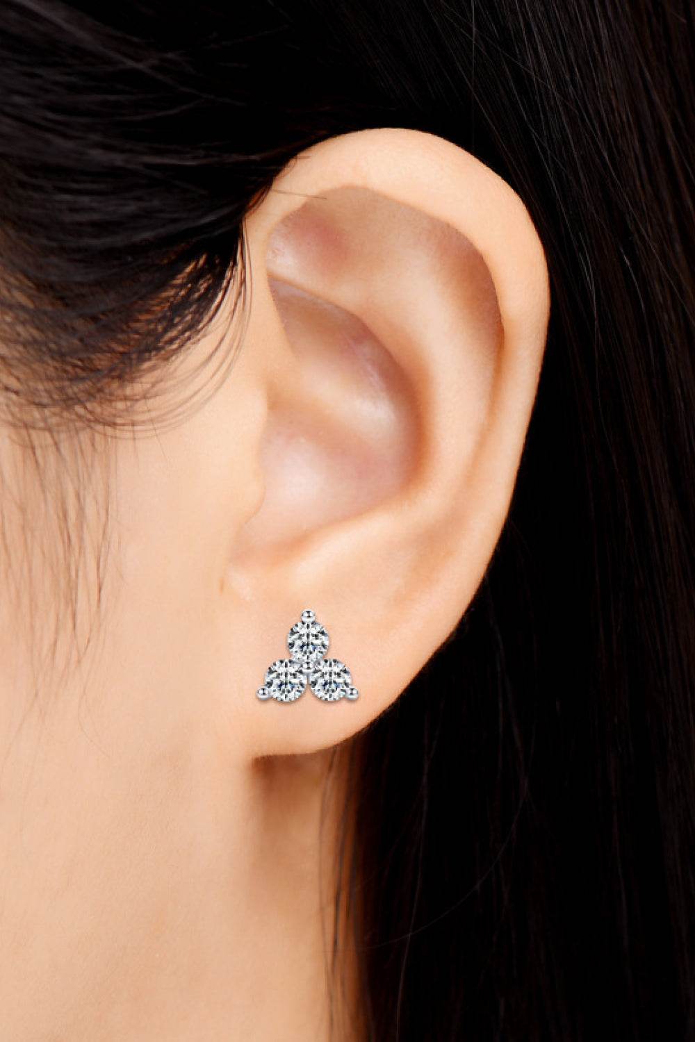 Moissanite 925 Sterling Silver Stud Earrings - luxurift
