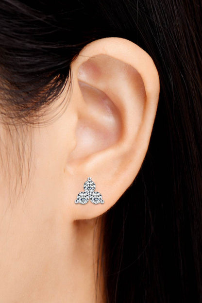 Moissanite 925 Sterling Silver Stud Earrings - luxurift