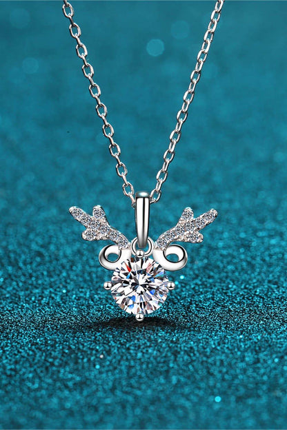 1 Carat Moissanite 925 Sterling Silver Necklace - luxurift