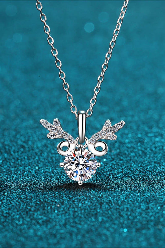 1 Carat Moissanite 925 Sterling Silver Necklace - luxurift