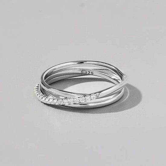 Inlaid Zircon 925 Sterling Silver Ring - luxurift