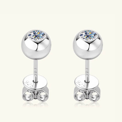 Moissanite 925 Sterling Silver Stud Earrings - luxurift