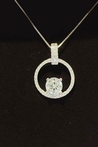 1 Carat Moissanite 925 Sterling Silver Necklace - luxurift