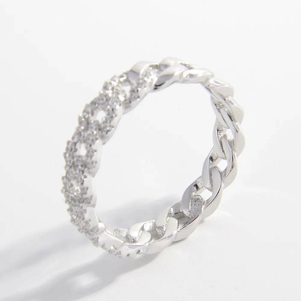 925 Sterling Silver Inlaid Zircon Ring - luxurift