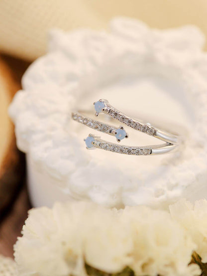 Moonstone Platinum-Plated Ring - luxurift