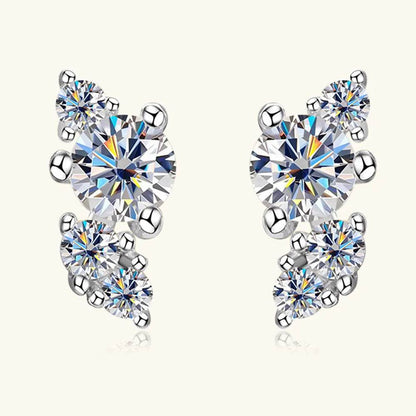 925 Sterling Silver Moissanite Stud Earrings - luxurift