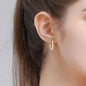 925 Sterling Silver Moissanite Huggie Earrings - luxurift