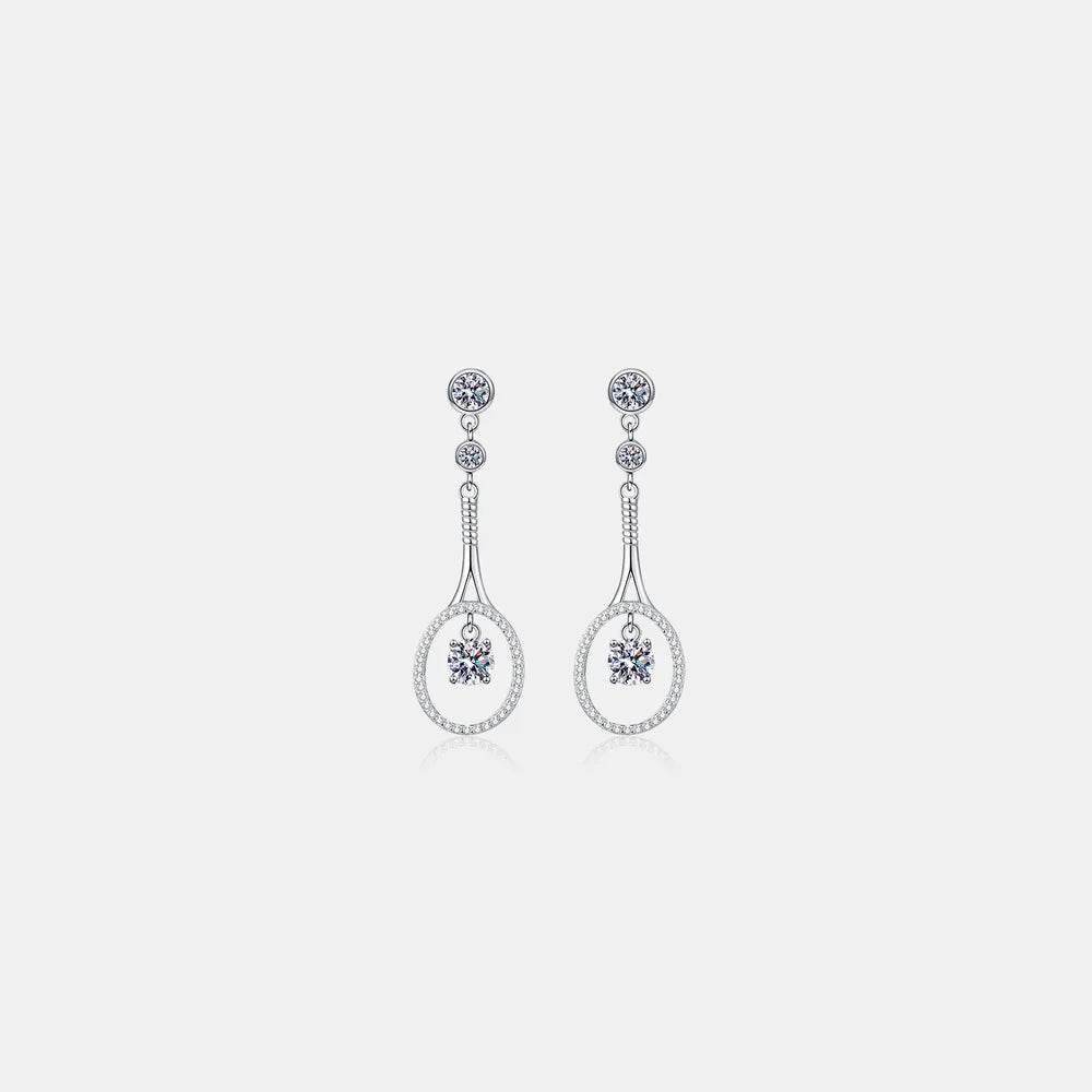1 Carat Moissanite 925 Sterling Silver Drop Earrings - luxurift