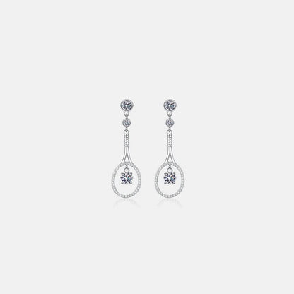 1 Carat Moissanite 925 Sterling Silver Drop Earrings - luxurift