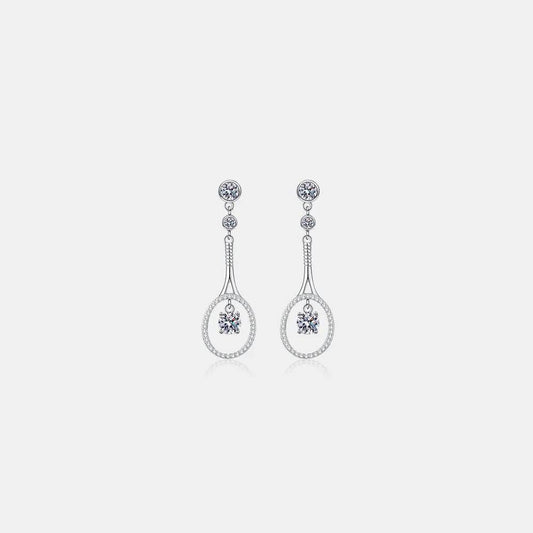 1 Carat Moissanite 925 Sterling Silver Drop Earrings - luxurift