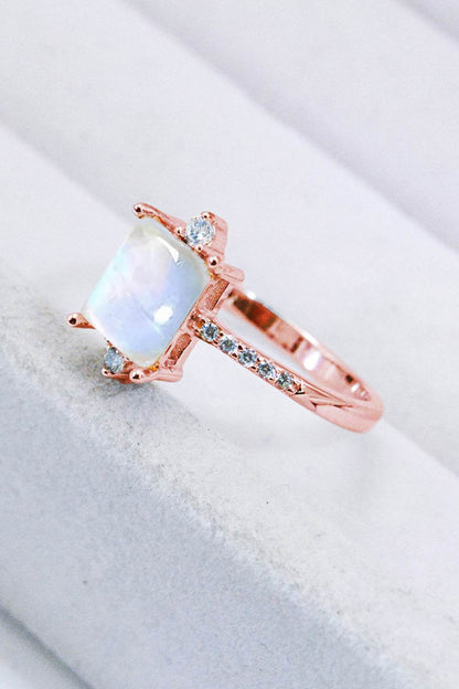 925 Sterling Silver Square Moonstone Ring - luxurift