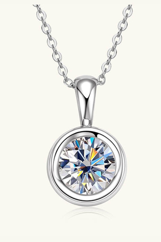 2 Carat Moissanite 925 Sterling Silver Necklace - luxurift