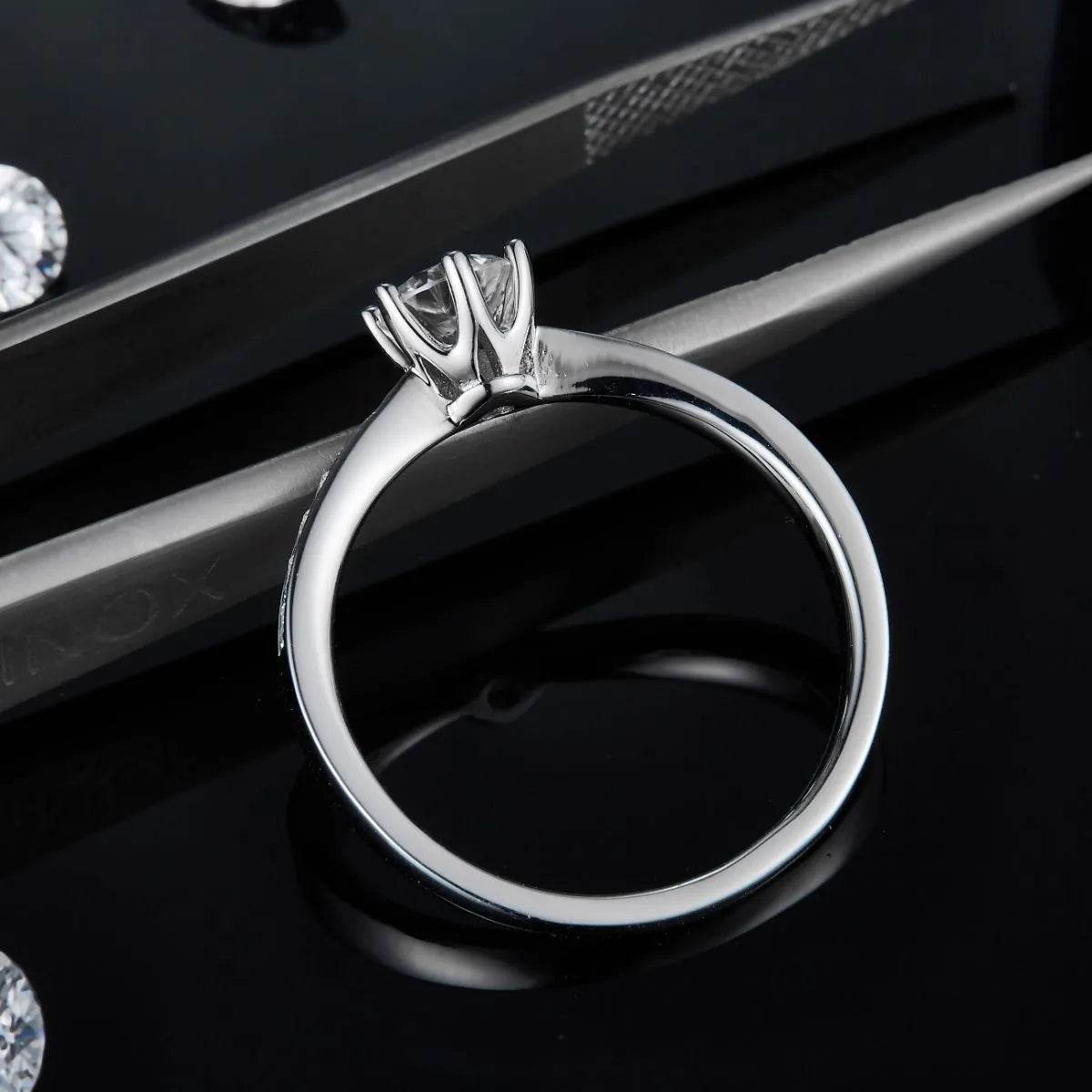 Moissanite 925 Sterling Silver Ring - luxurift