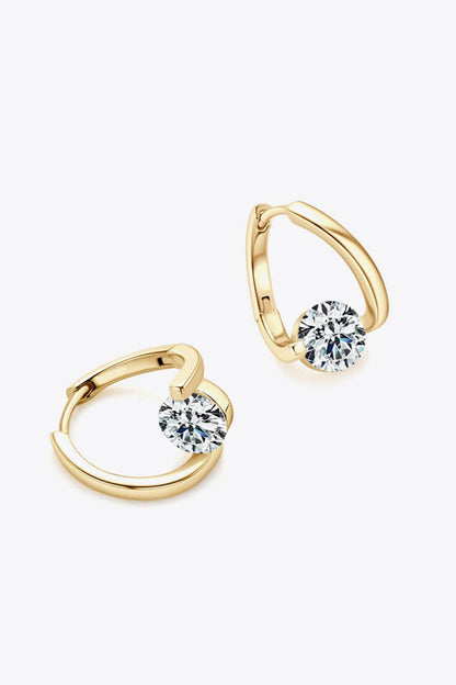 2 Carat Moissanite 925 Sterling Silver Heart Earrings - luxurift