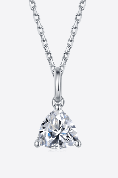 1 Carat Moissanite Pendant 925 Sterling Silver Necklace - luxurift