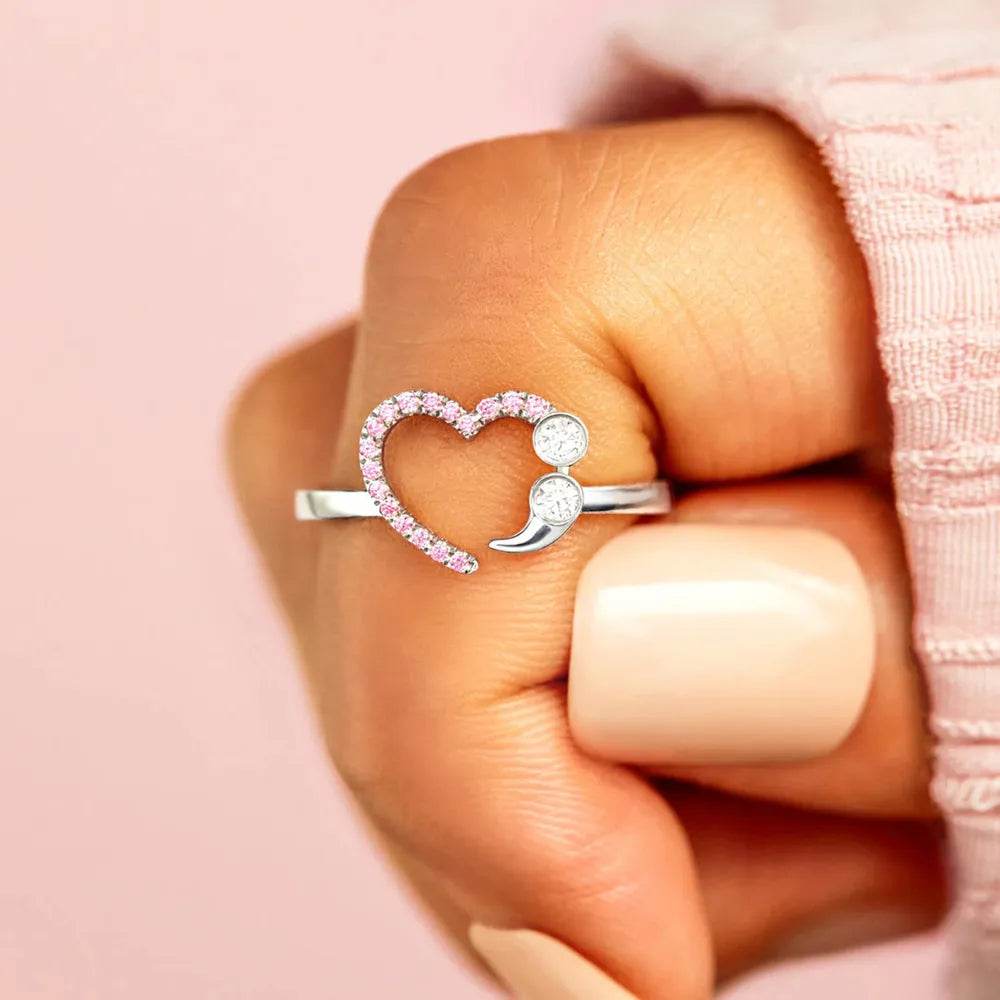 925 Sterling Silver Inlaid Zircon Ring - luxurift