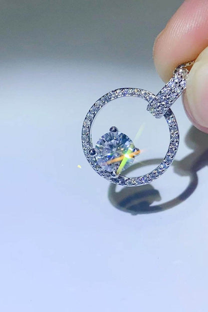 1 Carat Moissanite 925 Sterling Silver Necklace - luxurift