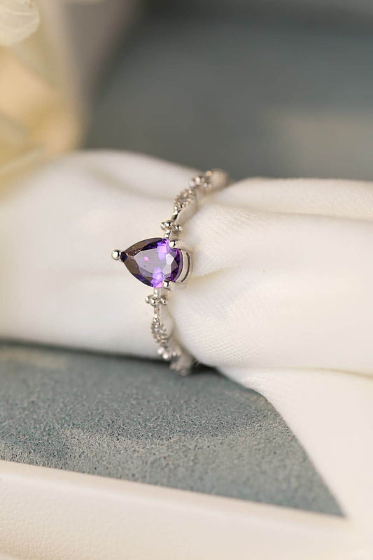 Amethyst 925 Sterling Silver Ring - luxurift