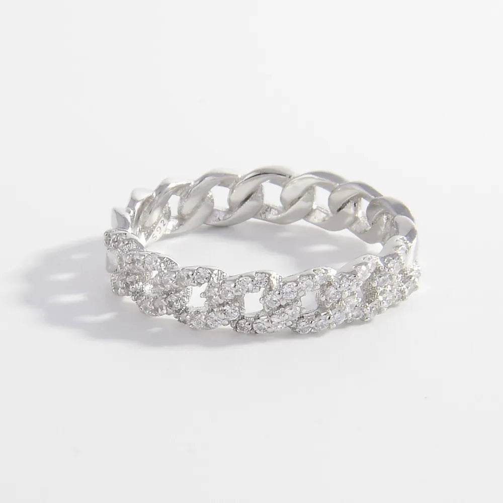 925 Sterling Silver Inlaid Zircon Ring - luxurift