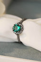 Paraiba Blue Zircon Flower Shape Ring - luxurift