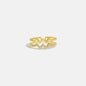 Wave Shape Inlaid Zircon Open Ring - luxurift