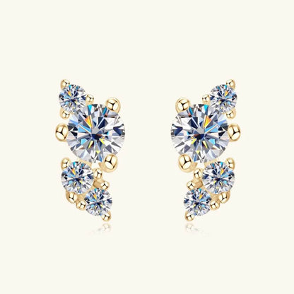 925 Sterling Silver Moissanite Stud Earrings - luxurift