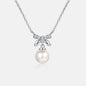 Pearl Pendant Moissanite 925 Sterling Silver Necklace - luxurift